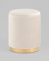 Пуф Шарлотта с ящиком, велюр бежевый