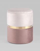 Пуф Кэрри с ящиком, велюр розовый