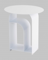 Журнальный столик Arwel, металл, белый