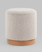 Пуф с ящиком Холли XS букле бежевый
