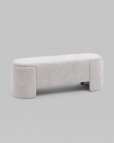 Банкетка Taks с местом для хранения букле светло-серый