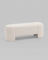 Банкетка Taks с местом для хранения букле белый