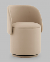 Пуф-трансформер Таунсвилл вращающийся с ящиком велюр бежевый