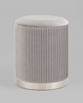 Пуф Шарлотта с ящиком, серебро, велюр серебристый