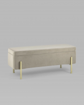 Банкетка Болейн с ящиком, велюр бежевый