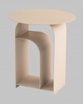 Журнальный столик Arwel, металл, бежевый