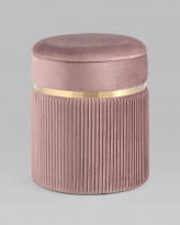 Пуф Миранда с ящиком, велюр розовый