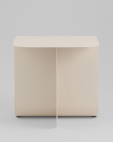 Журнальный столик Лаур/Laure, металл, светло-серый