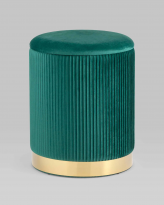 Пуф Шарлотта с ящиком, велюр зеленый