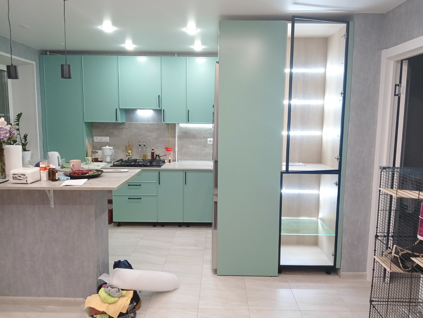 Кухня голубая мечта 1