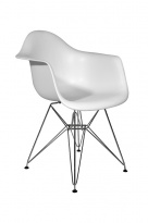 Кресло EAMES белое. Сидение. + Кресло EAMES.Каркас металлический
