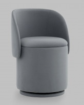 Пуф-трансформер Таунсвилл вращающийся с ящиком велюр серый