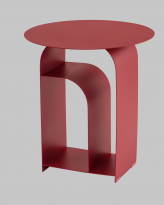 Журнальный столик Arwel, металл, бордовый