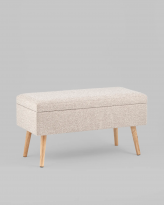 Банкетка Сторми с ящиком, серо-бежевый